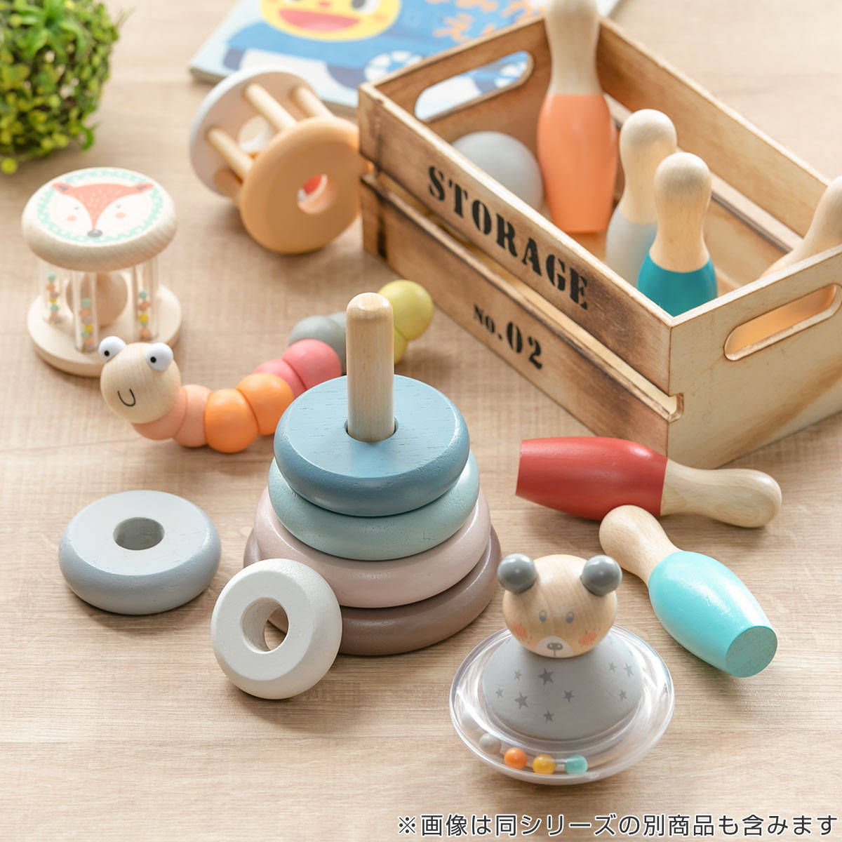 magnet おもちゃ ベビー RATTLE ANIMAL BEAR 木製 北欧 出産祝い