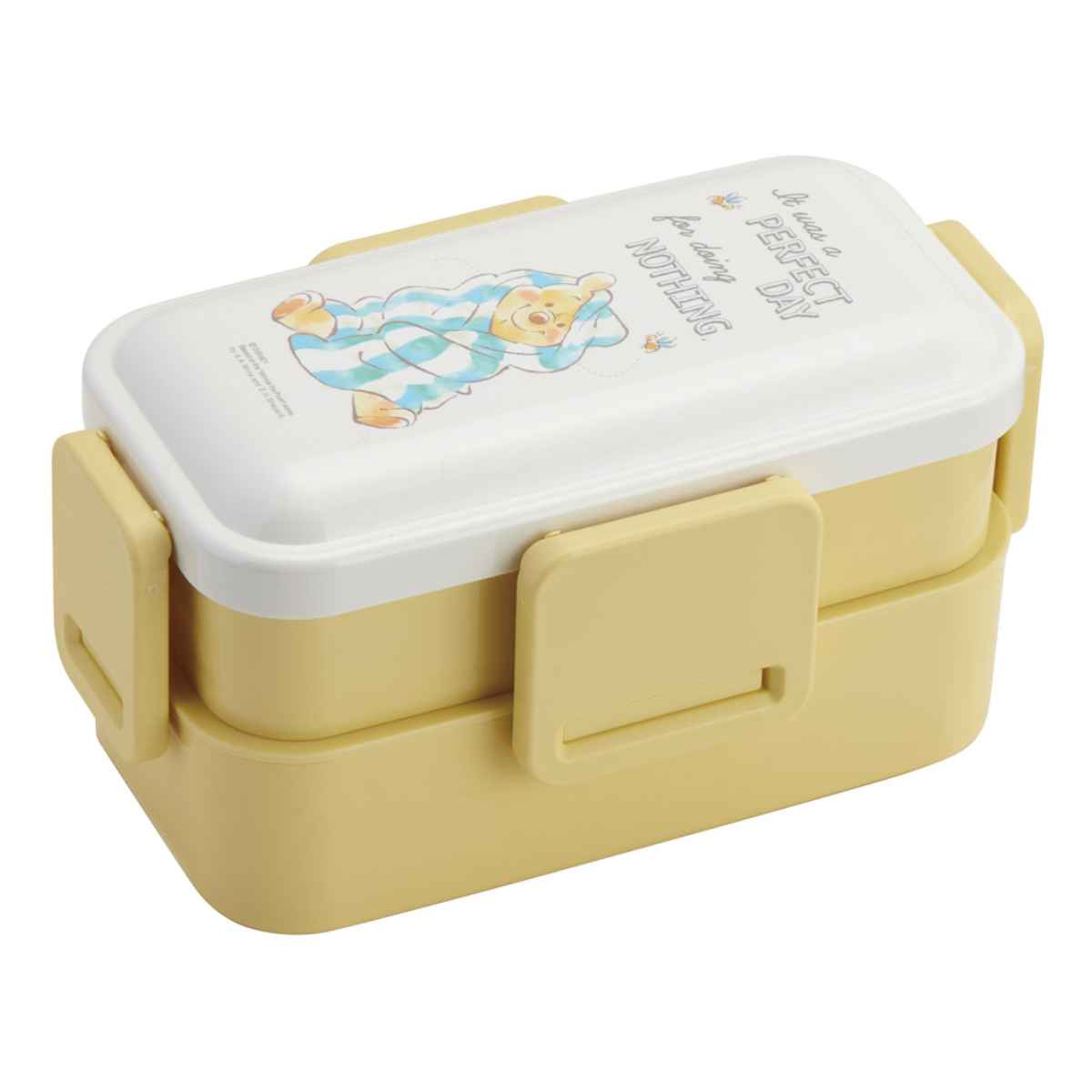 スケーター 弁当箱 2段 600ml 抗菌 ふわっと くまのプーさん モフモフ
