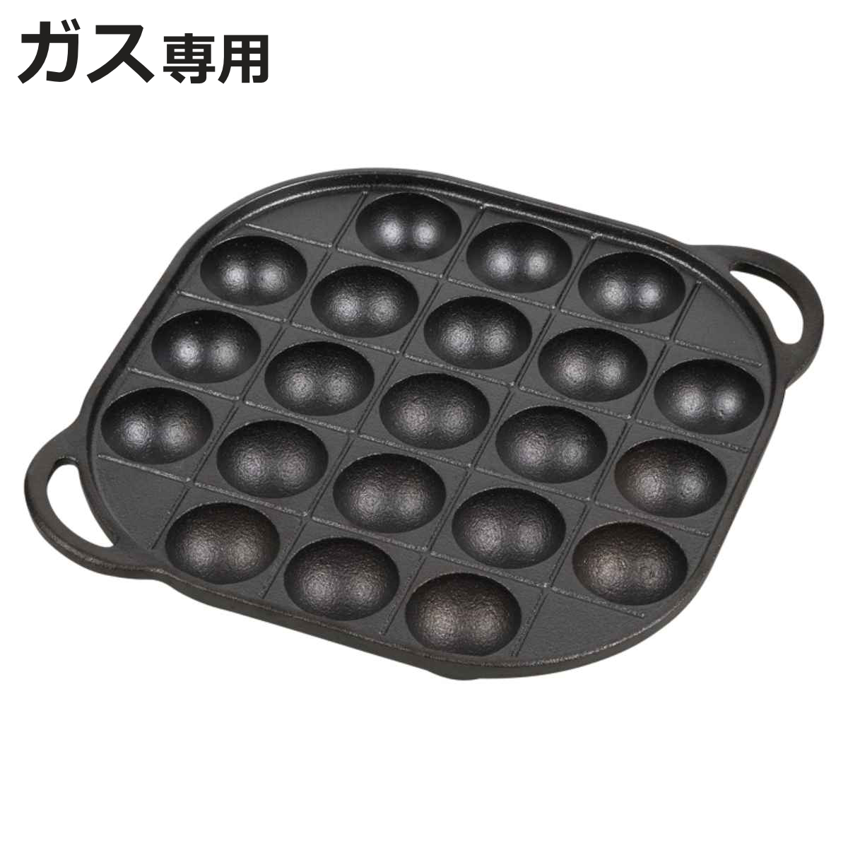 パール金属 たこ焼きプレート 21穴 スプラウト 鉄鋳物製 （ 直火 ガス