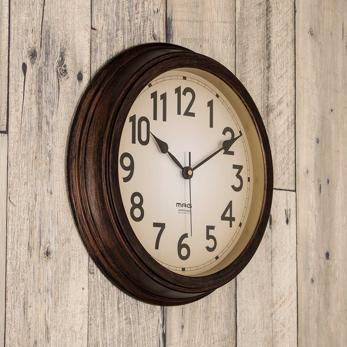 ノア精密 掛け時計 MAG 電波 大正館 アナログ （ 電波時計 壁掛け時計