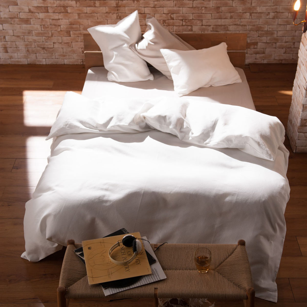 掛け布団カバー ダブル ワッフル ハニカム 綿100％ Fab the Home