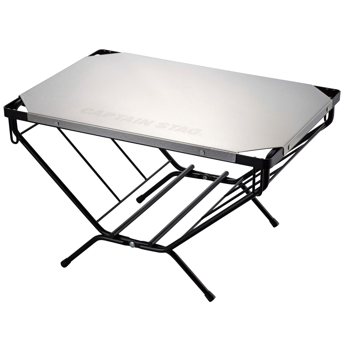 パール金属 アウトドアテーブル 折りたたみ ステンレス薪ラック