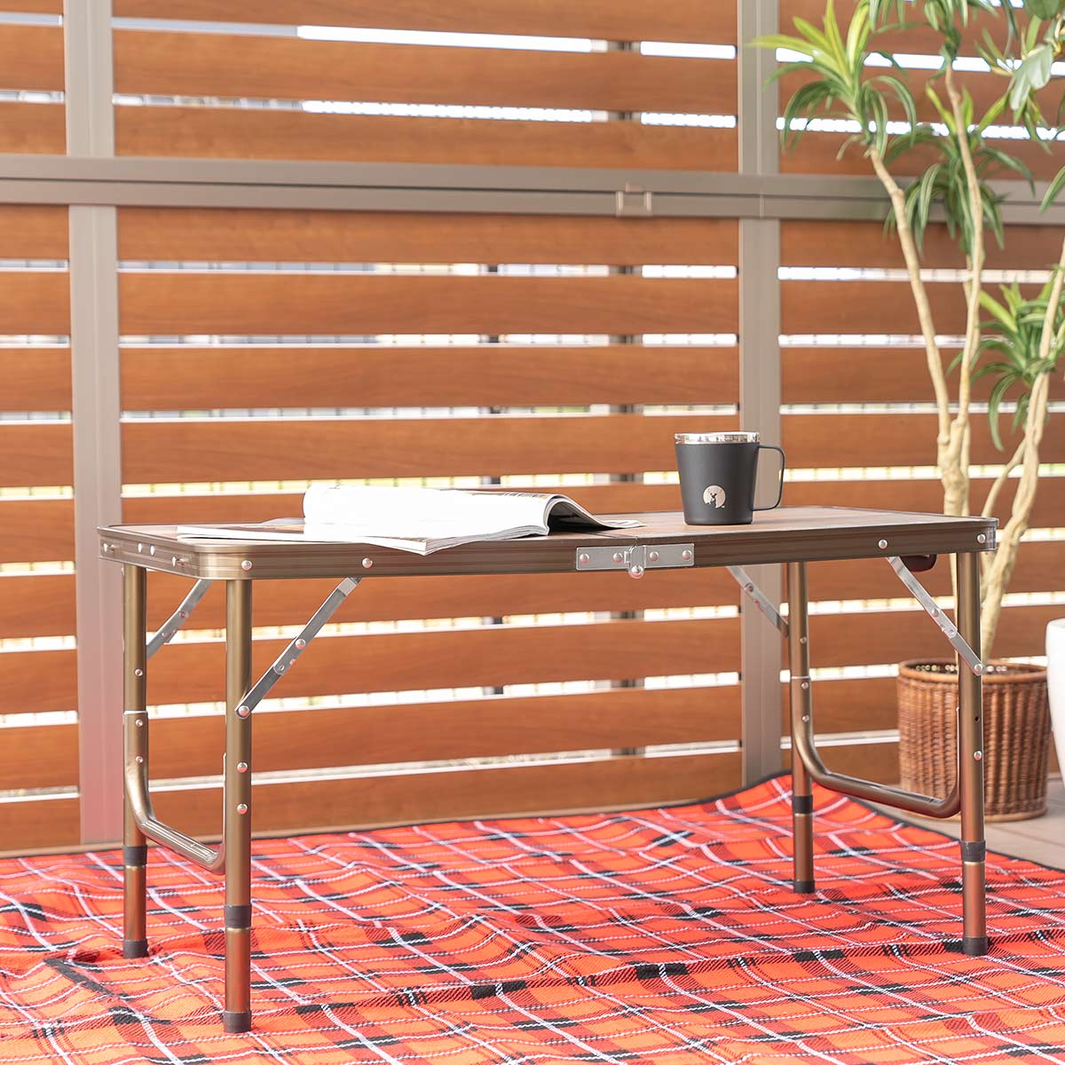 CAPTAIN STAG（キャプテンスタッグ） アウトドアテーブル 45×90cm 高さ