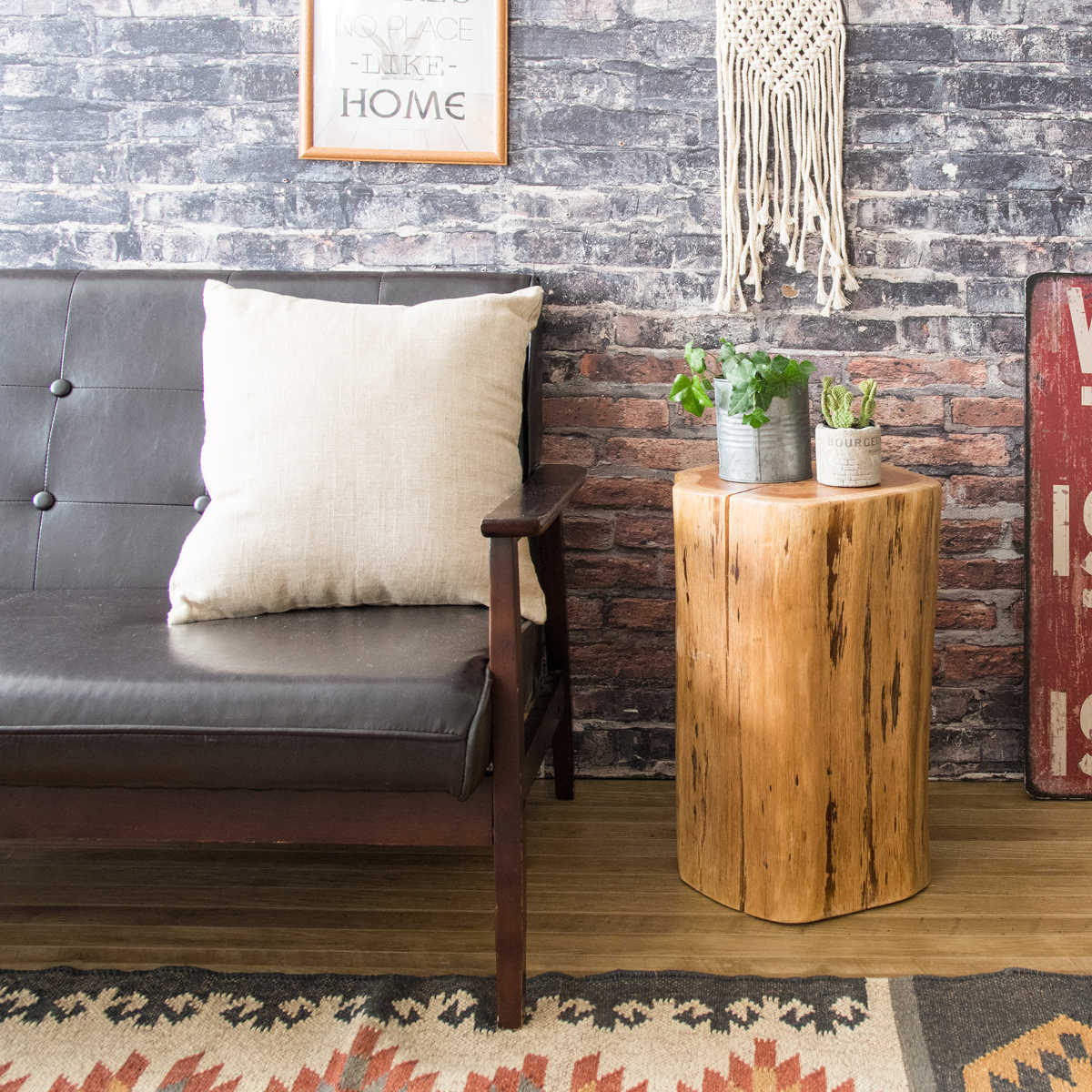 宮武製作所 スツール 高さ48cm 木製 天然木 丸太 （ チェア 椅子 イス