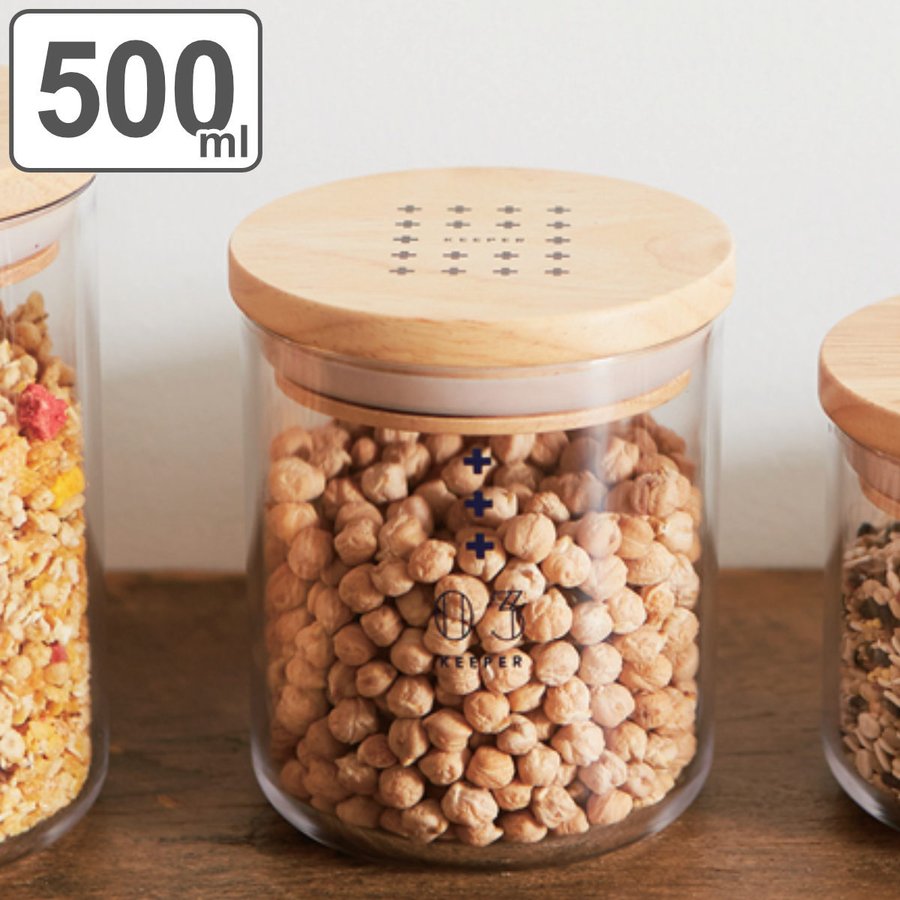 保存容器 500ml ラウンドキャニスター キーパー M （ 保存 容器 調味料
