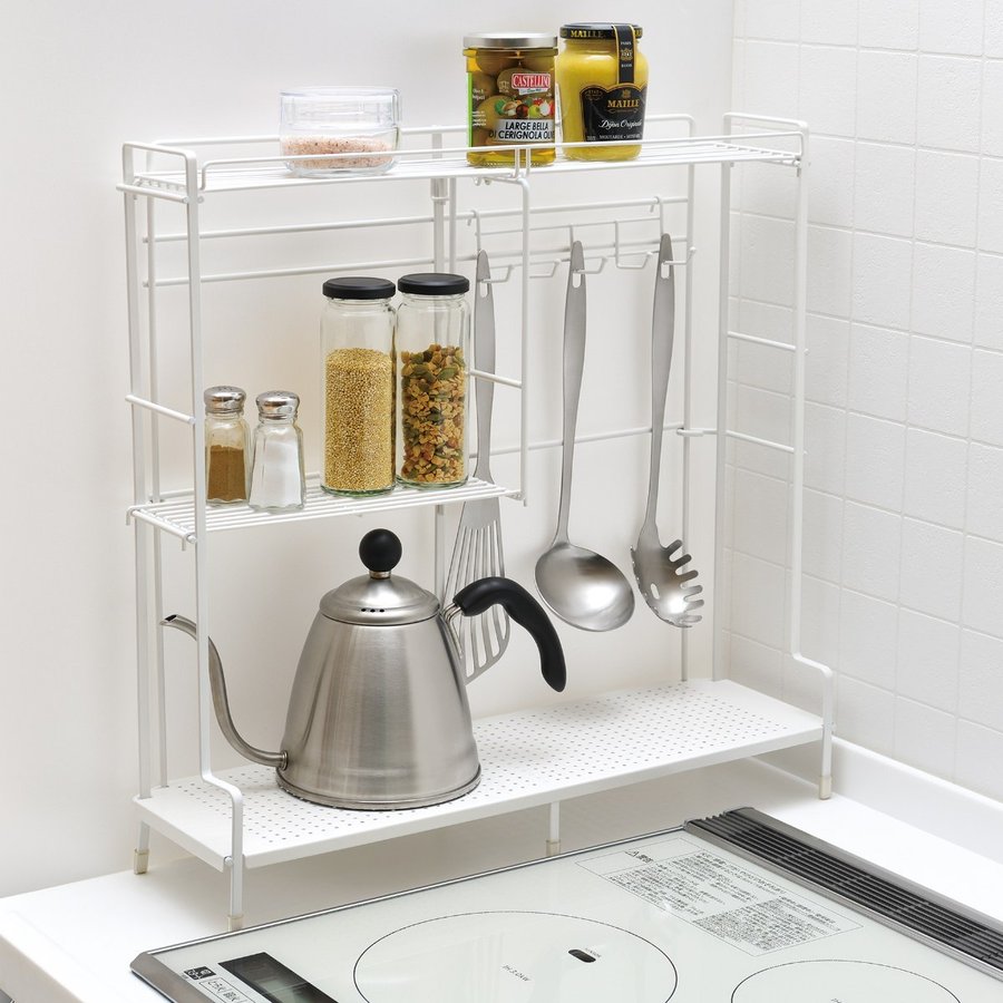 和平フレイズ コンロサイドラック フック付き Flowto （ フロウト