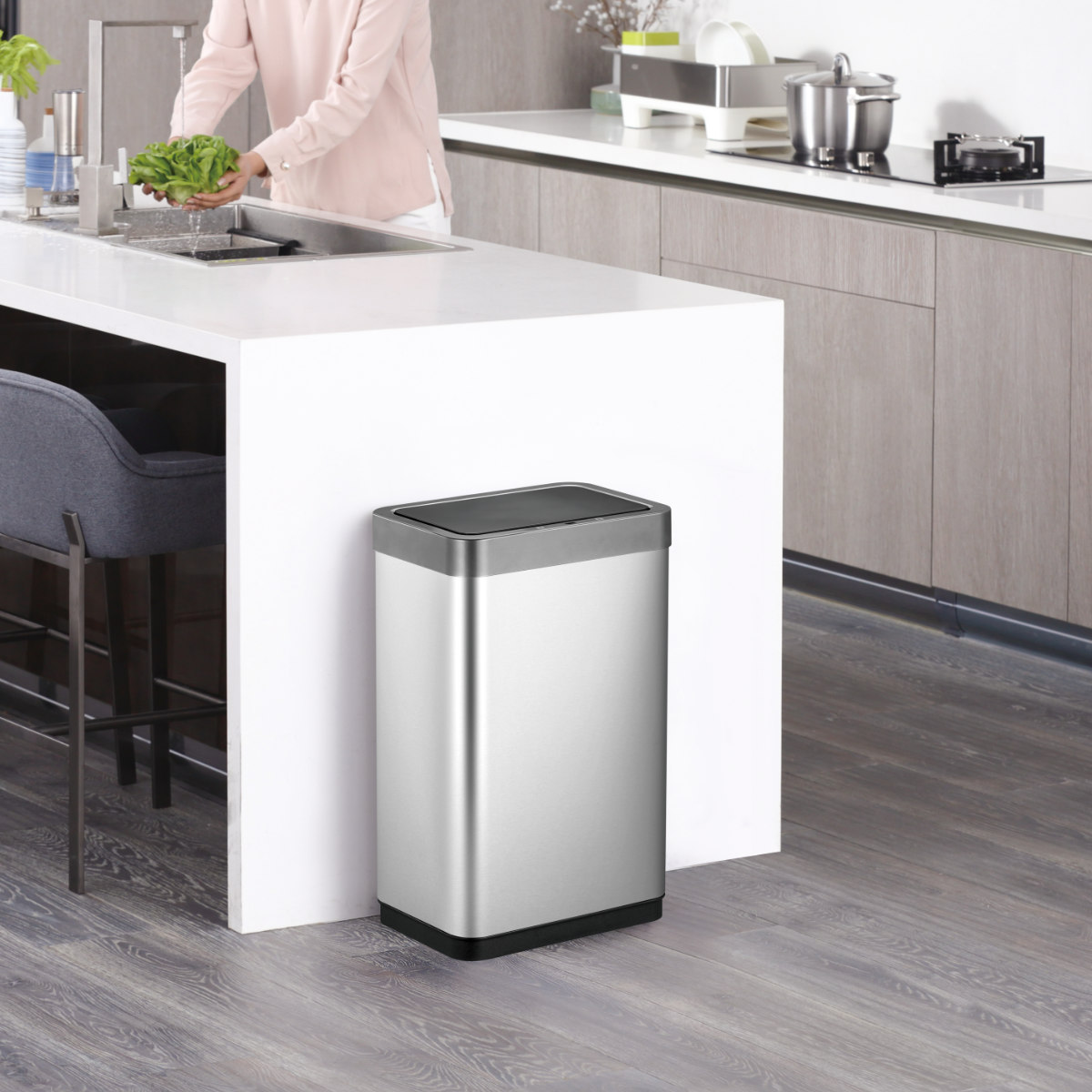 EKO ゴミ箱 30L ミラージュ X センサービン インナーあり （ ごみ箱 30リットル センサー 自動開閉 自動 ダストボックス ふた付き シンプル おしゃれ ）_16