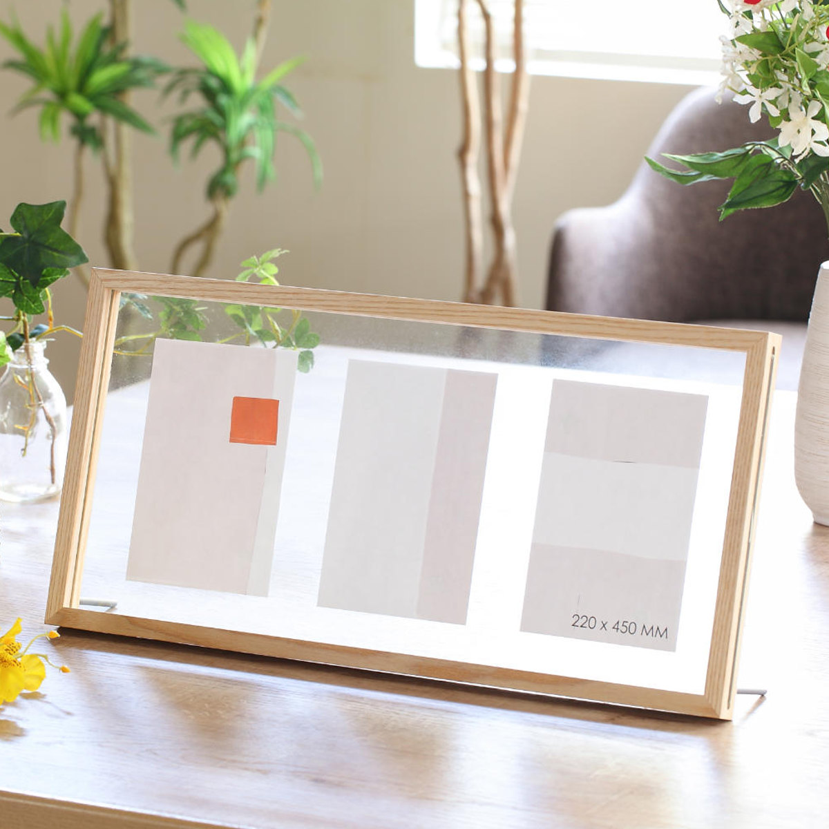 magnet フォトフレーム CAN-04 ポストカードサイズ 3連 （ フォト