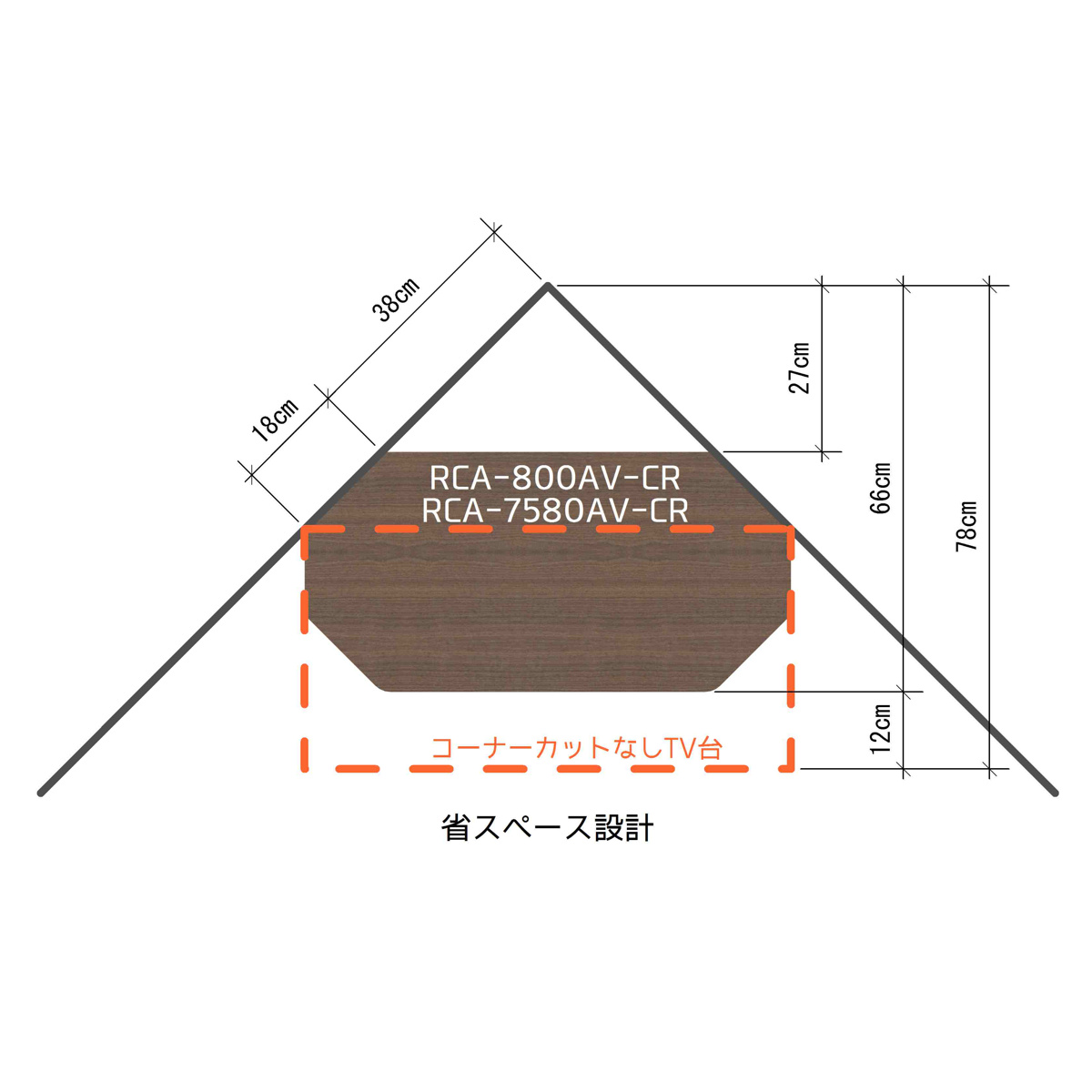 テレビ台 コーナー型 ローボード 木目調 スモ...の詳細画像4