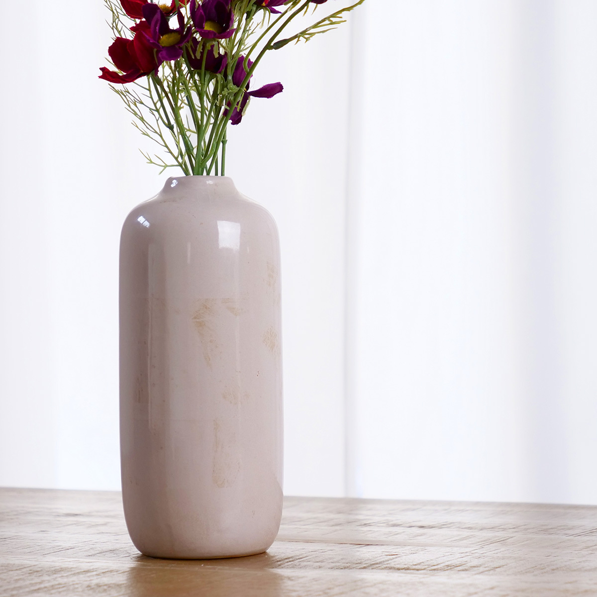 花瓶 セラミックベース 直径10×高さ23cm （ フラワーベース 花びん