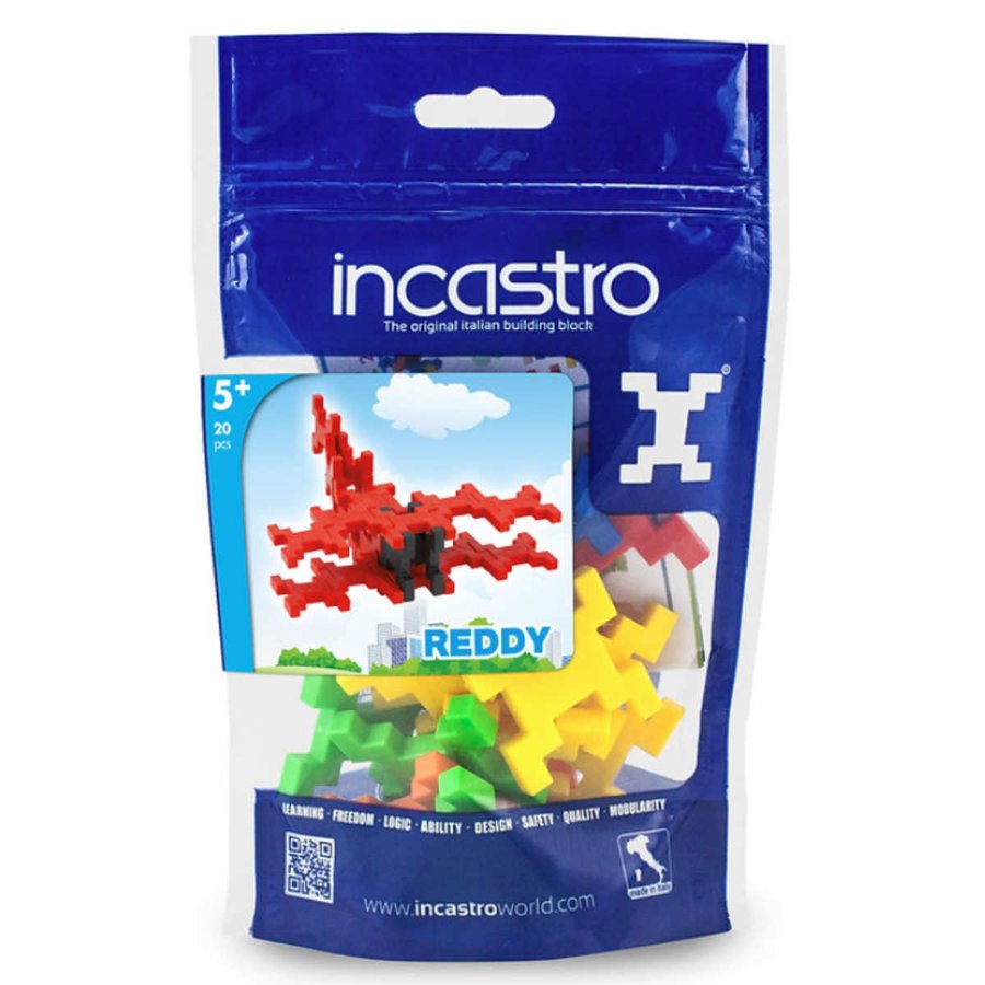 知育玩具 インカストロDoypack Reddy20ピース入り （ ブロック オモチャ 飛行機 5歳以上 イタリア製 知育おもちゃ モッテッソーリ 男の子 女の子 小学生 ）
