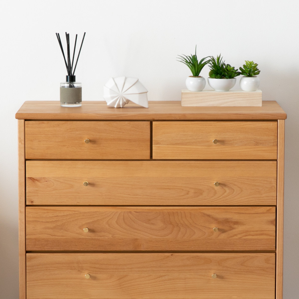 一生紀（ISSEIKI） チェスト 4段 北欧風 アルダー材 FORTO 約幅81cm