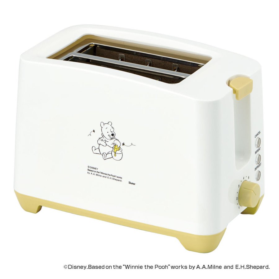 スケーター ポップアップトースター 2枚焼き 小型 くまのプーさん 調理