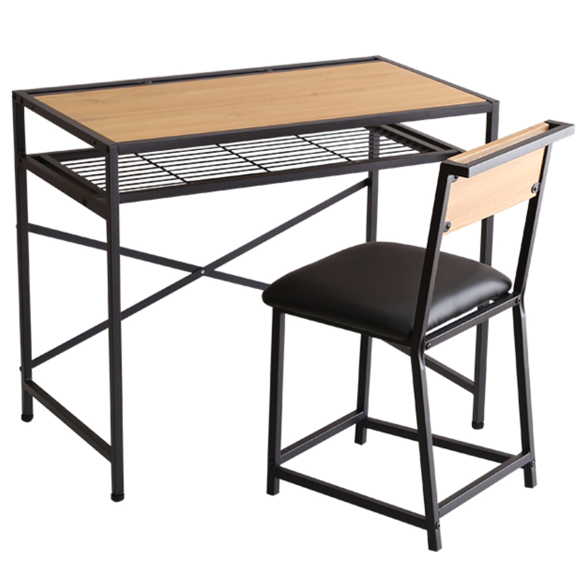 ホームテイスト（HOME taste） デスク チェア セット 幅90cm スチール