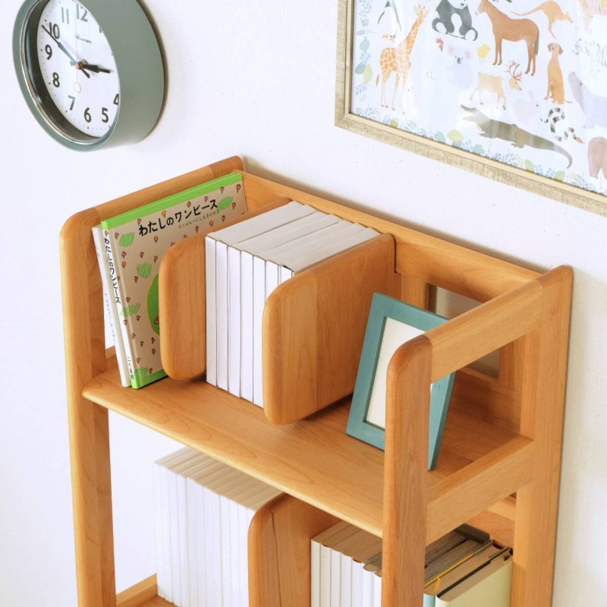 一生紀（ISSEIKI） ラック 幅50cm 木製 天然木 子供用 キッズ （ 本棚