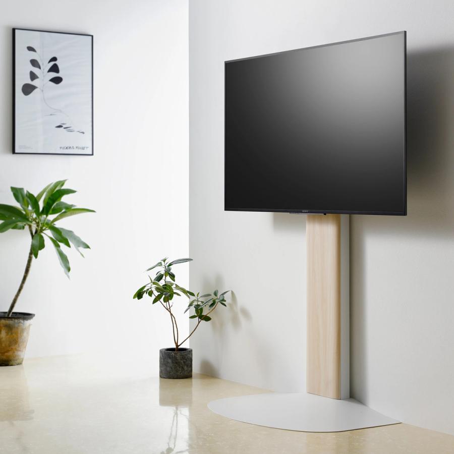 壁寄せ テレビ台 木目調 77V対応 WSB 幅84cm ( TV台 テレビスタンド TVスタンド 壁よせ 高さ調節 角度変更 VESA規格対応 )