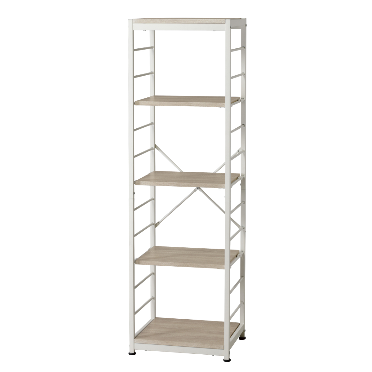 弘益 オープンラック5段 幅44cm ヴィンテージ調 スリムタイプ