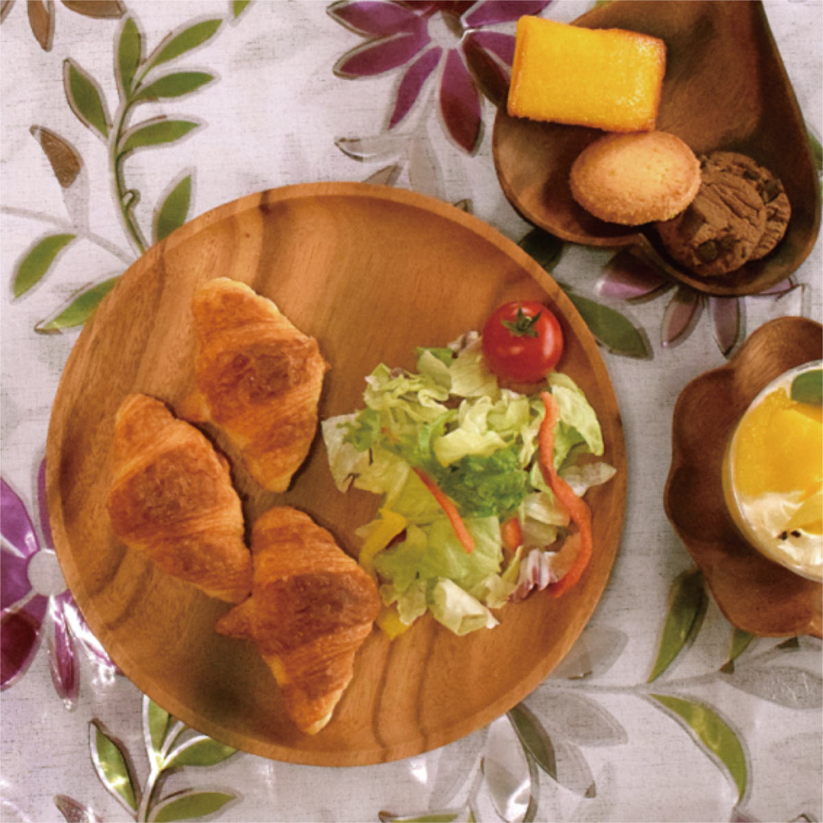 プレート 25cm ラウンド アカシア 食洗機対応 （ 木製プレート ウッド