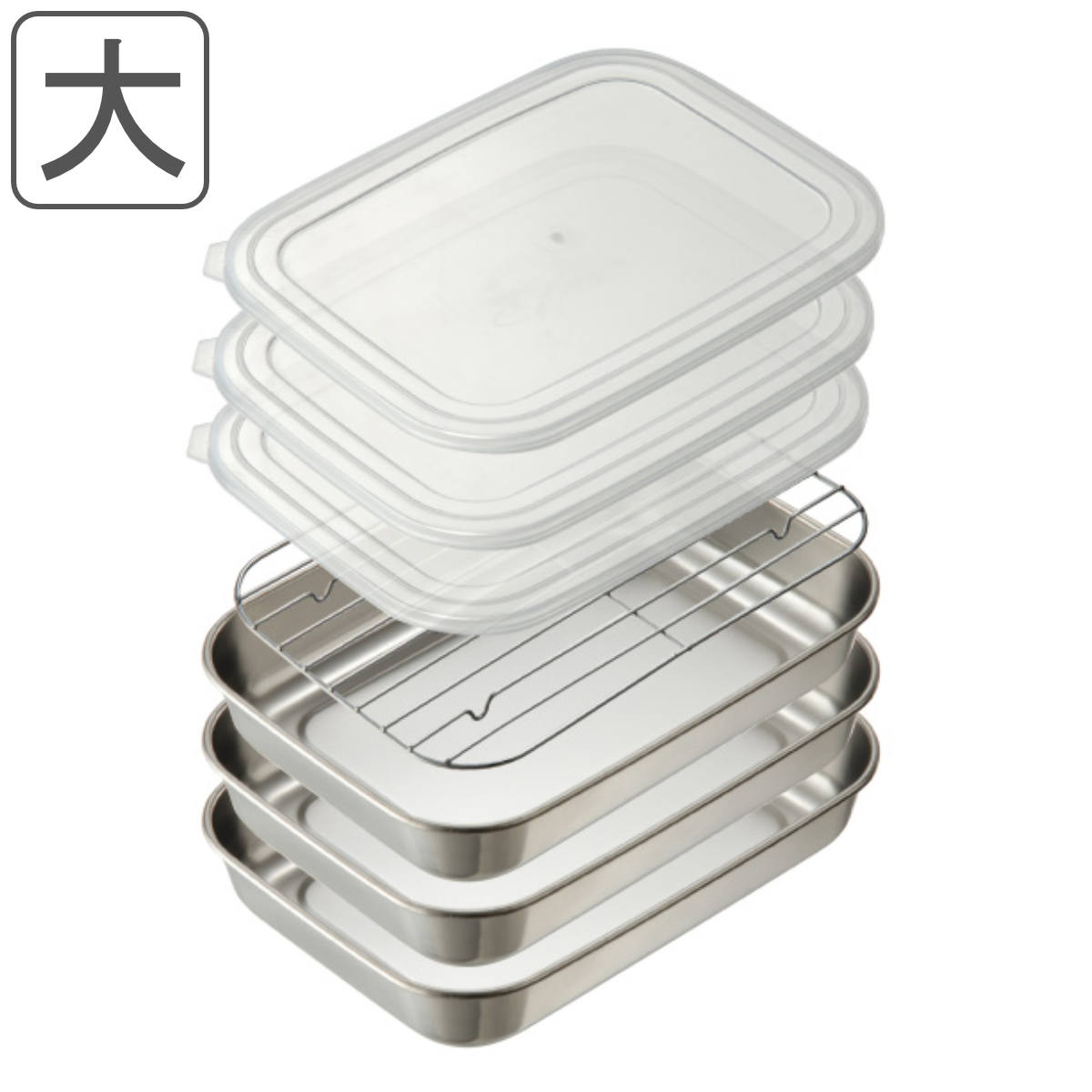 オークス（AUX） シンプルで使いやすいバットセット 小 日本製 フタ