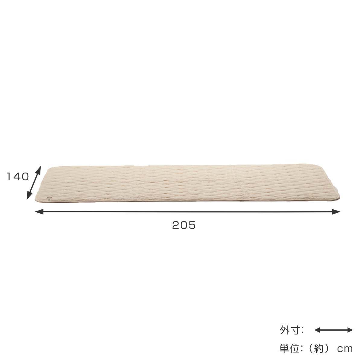 敷き布団パッド ダブル safo オーガニック 140×205cm 綿100％ （ サフォ 洗える 敷きパット パッド ベッドパッド 日本製 ）_2