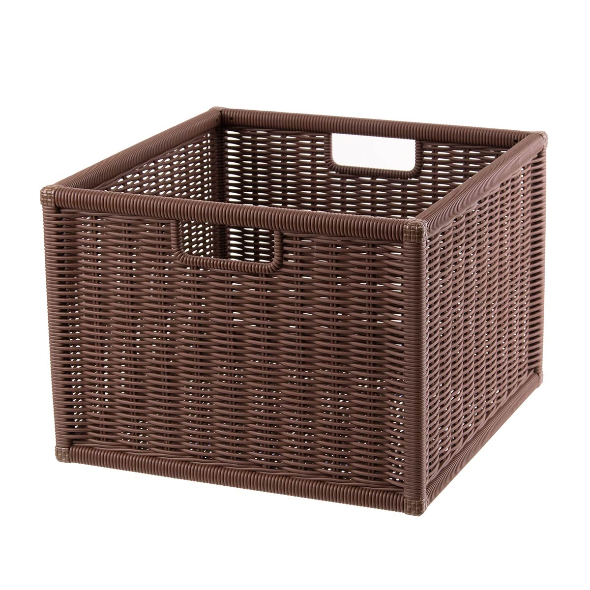 ラタン風収納ボックス 組み立て式 （ バスケット かご カゴ 収納 幅33