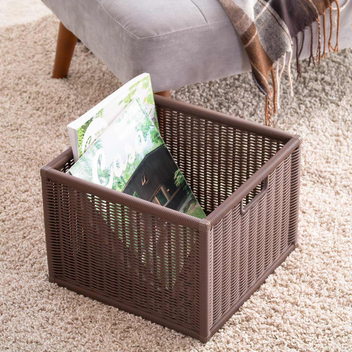 大ぶり ◆ ラタンバスケット 収納ボックス コンテナ キャスター付き ◆ミント色 楽天市場】【総合ランキング1位 】収納ボックス 折畳み キャスター