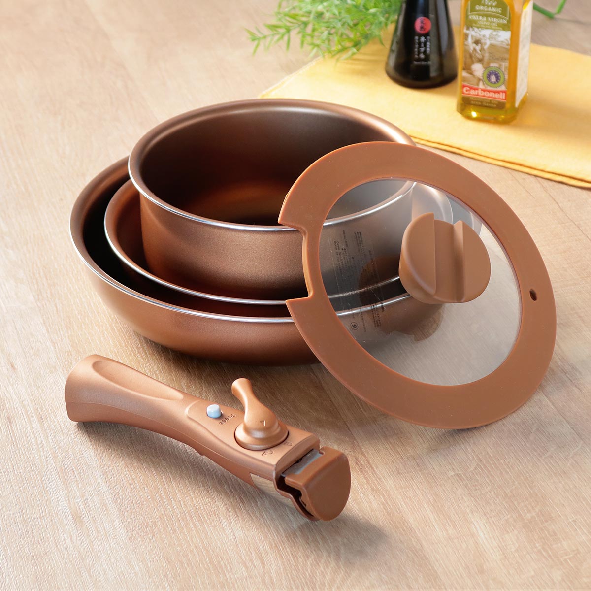 パール金属 フライパン 鍋 5点セット IH対応 VISIONS GOLD Coating