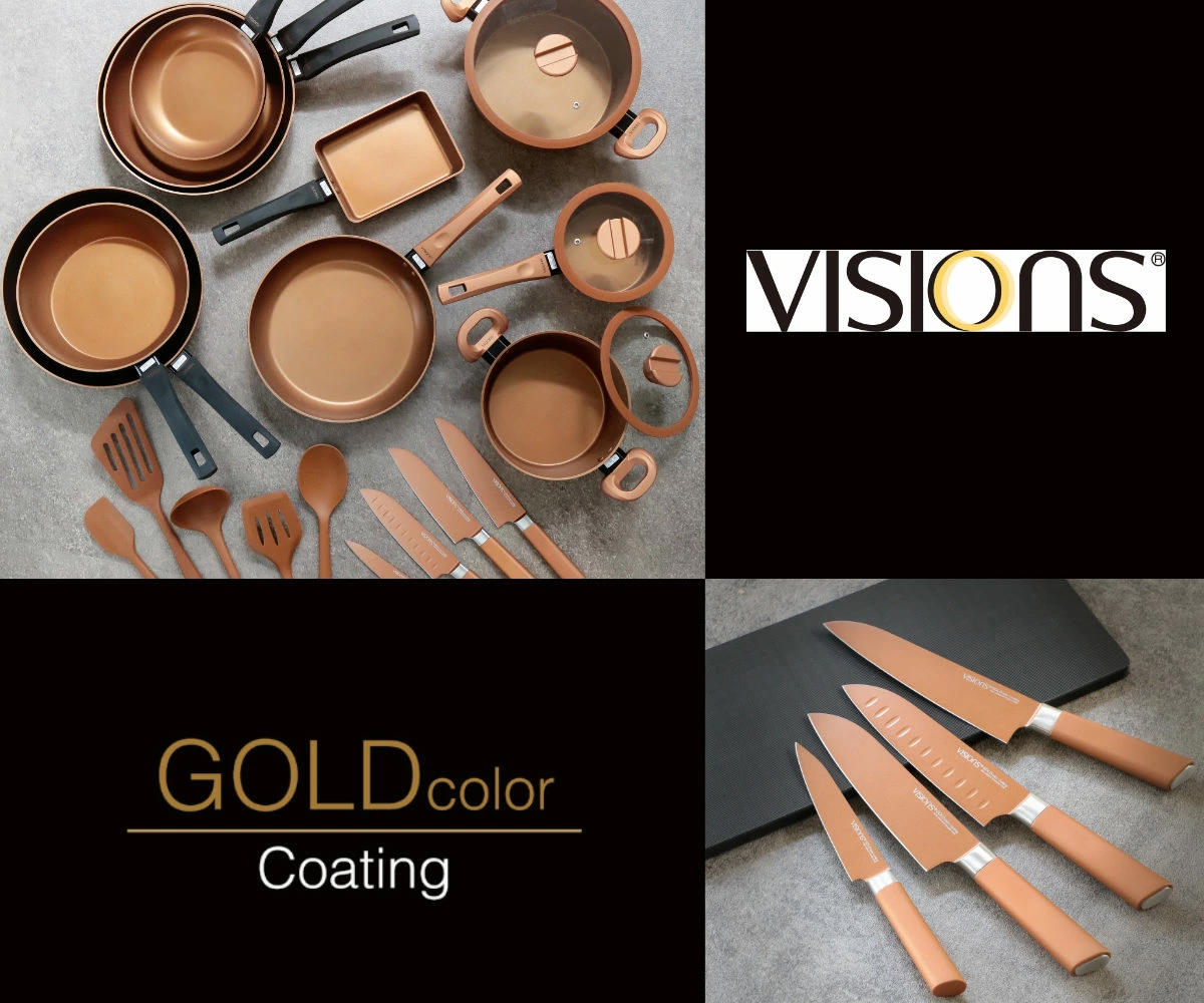 パール金属 フライパン 鍋 5点セット IH対応 VISIONS GOLD Coating