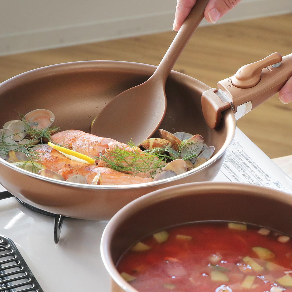 パール金属 フライパン 鍋 5点セット IH対応 VISIONS GOLD Coating