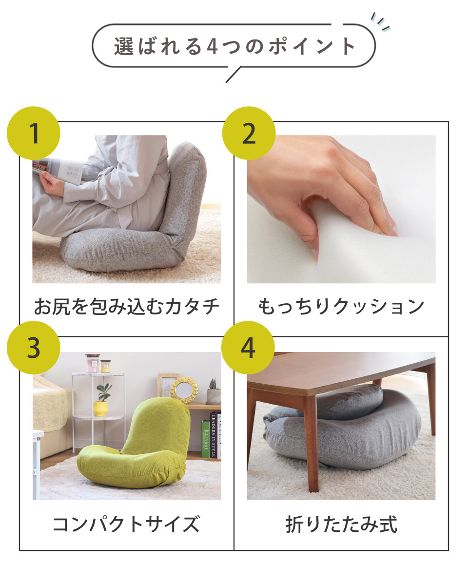 特典付き 座椅子 コンパクト 折りたたみ ( ...の詳細画像2