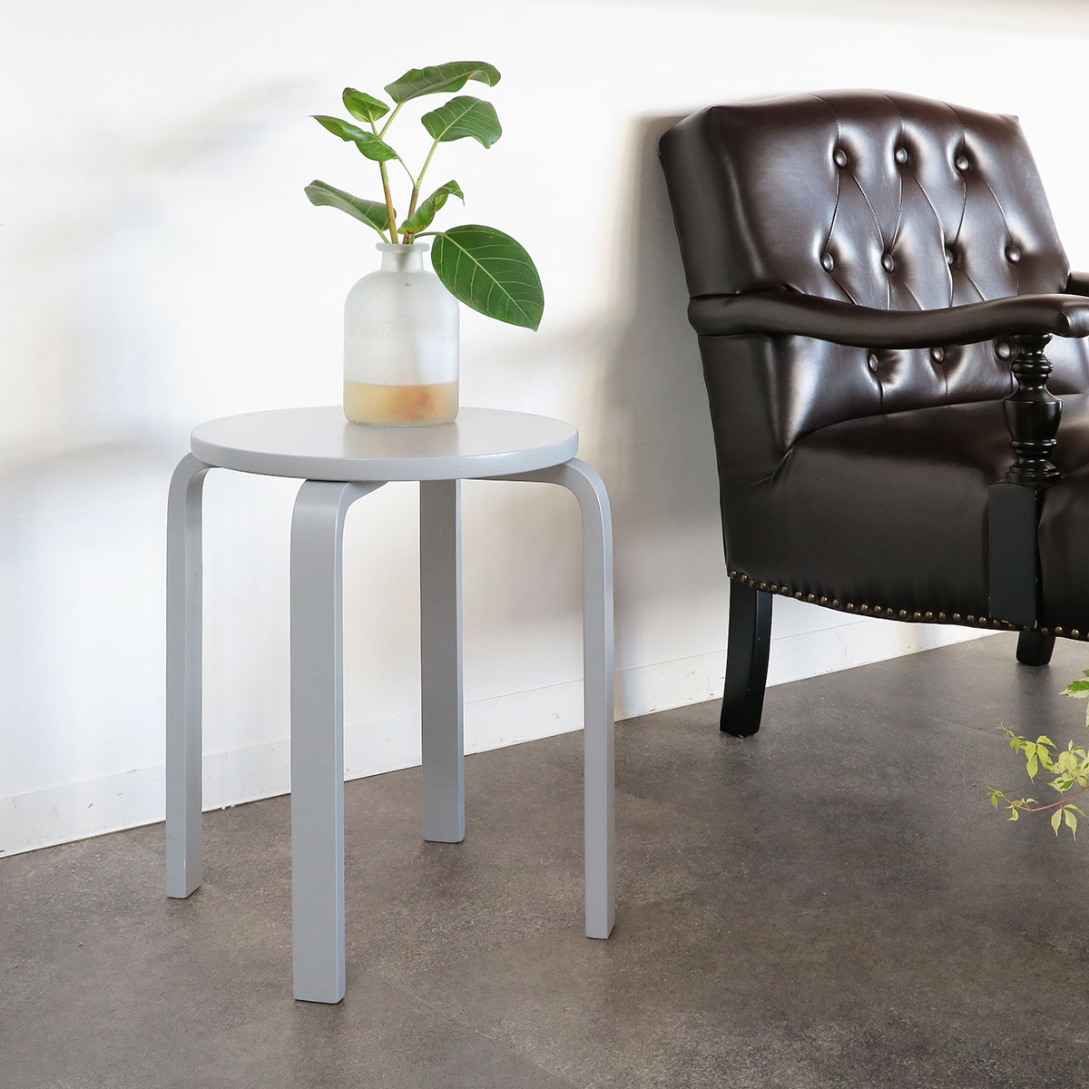 ＆NE ラウンドスツール color 高さ45cm スタッキング （ スツール 丸