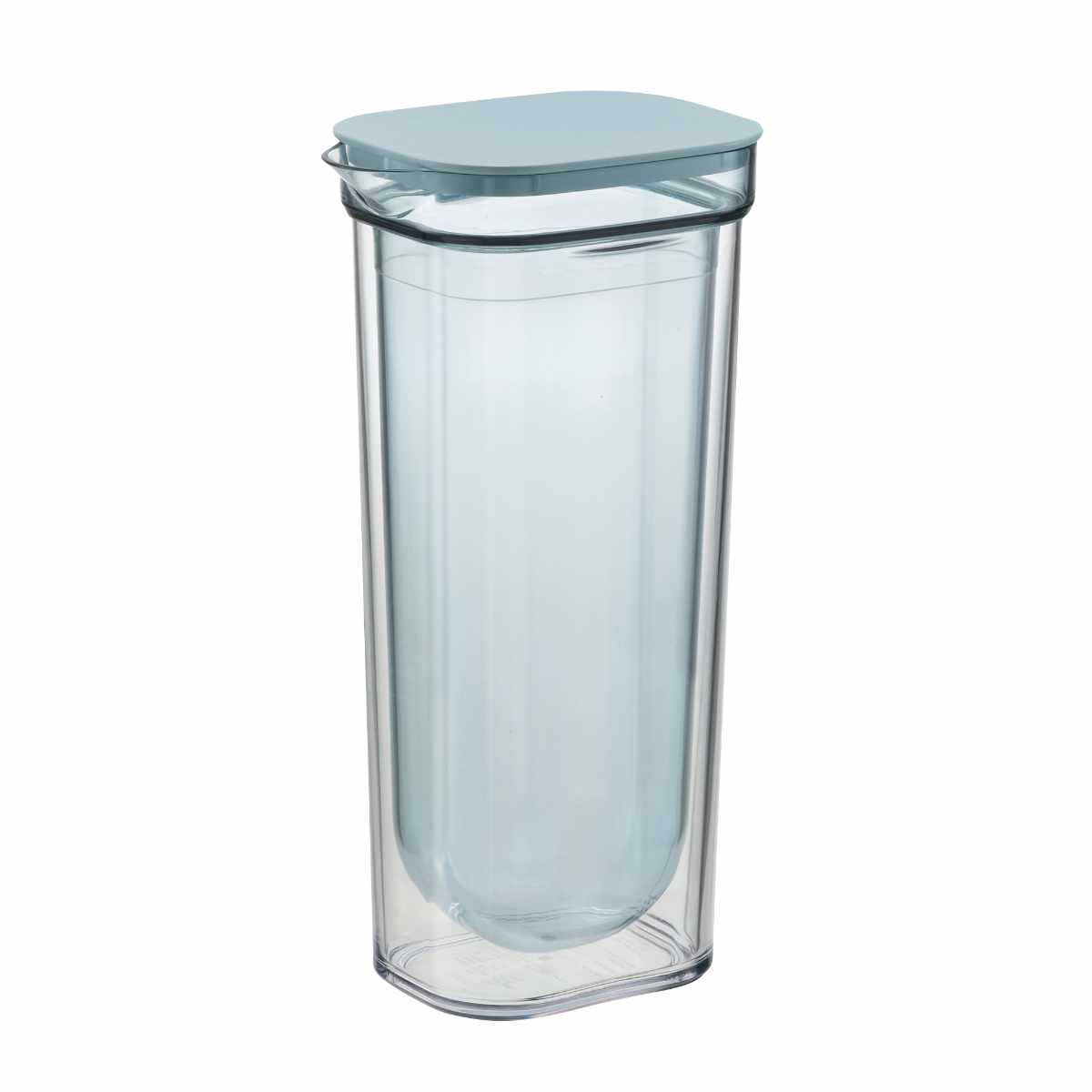 ピッチャー 冷水筒 1L ダブルウォールカラフェ プラスチック製 （ 食洗機対応 プラスチック 水差し 麦茶ポット 水さし 冷水ポット ）｜colorfulbox｜02