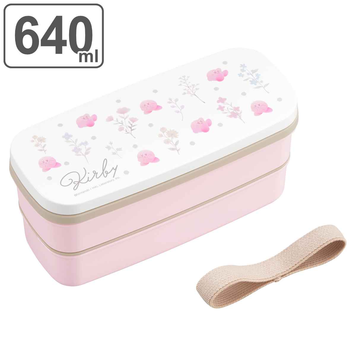 星のカービィ　スケーター　弁当　ランチボックス　箸　スプーン　フォーク　セット OSK（オーエスケー） 弁当箱 2段 640ml 抗菌 星のカービィ 箸付