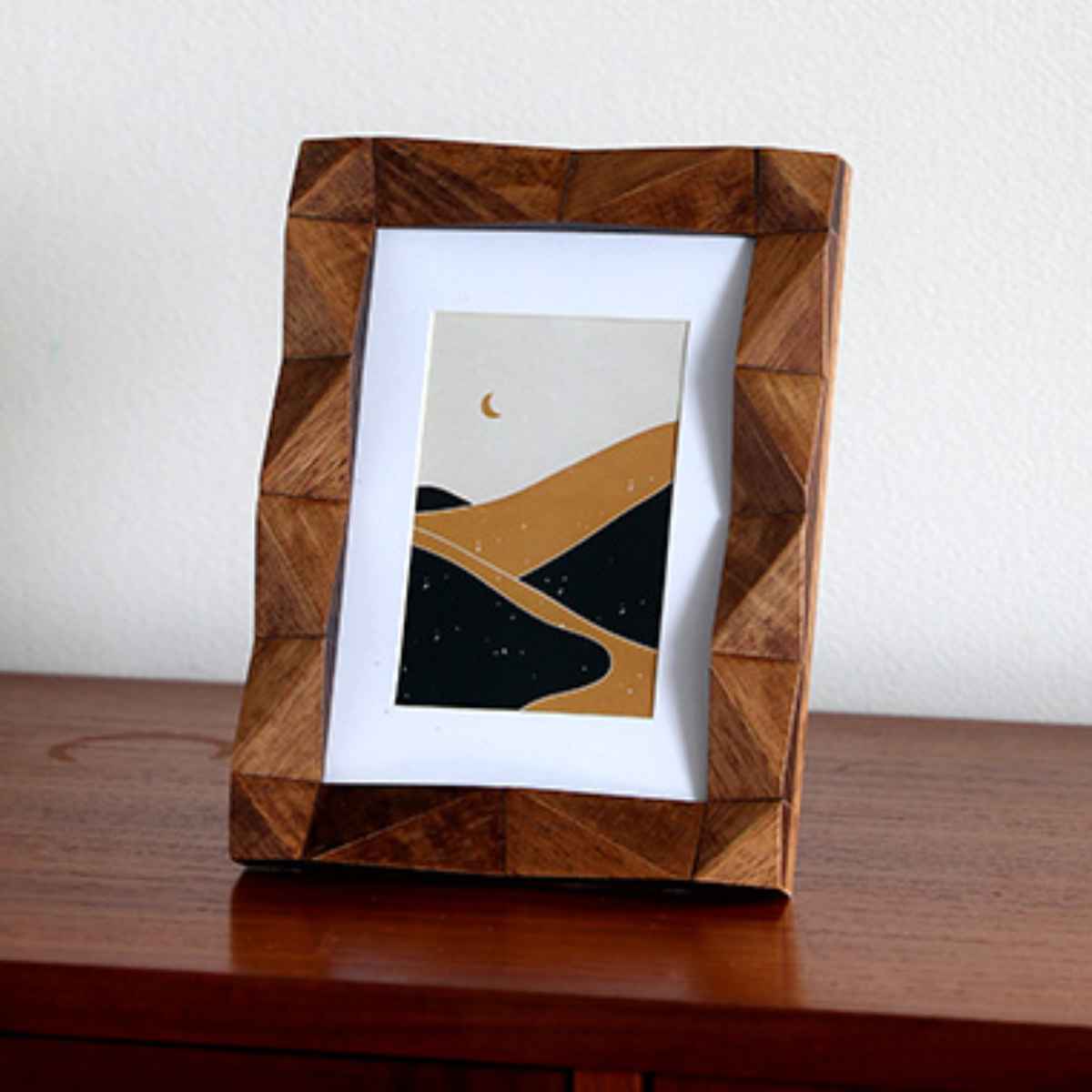 フォトフレーム SWE-03 2L判 スタンド 壁掛け 木製 （ フォトスタンド