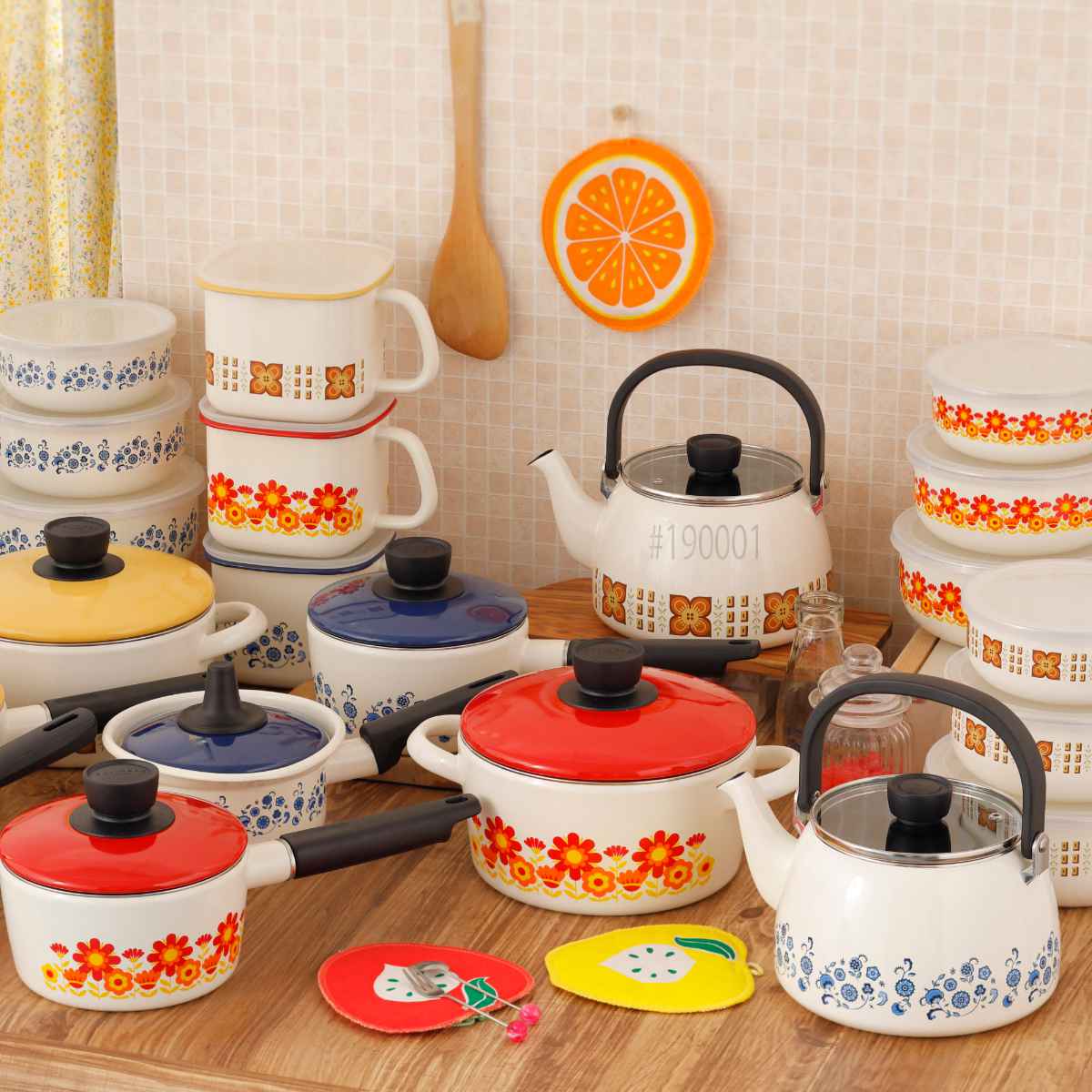 富士ホーロー ミルクパン 14cm IH対応 メモリーズ サンフラワー 片手鍋