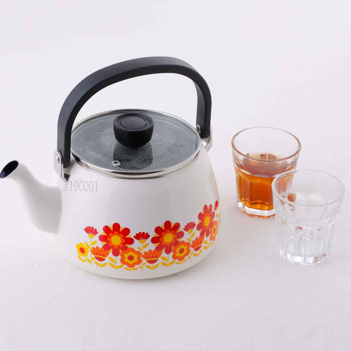 富士ホーロー やかん 2.5L IH対応 メモリーズ サンフラワー ケトル