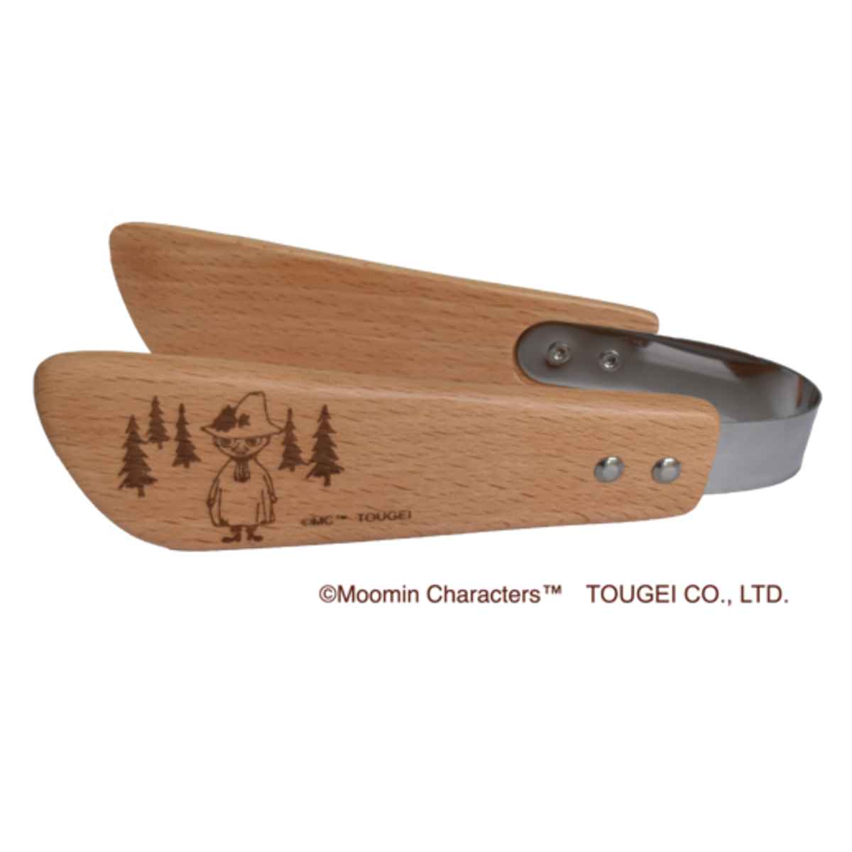 トング 14.5cm ムーミン 木製 ビーチ （ サービングトング 取り分け
