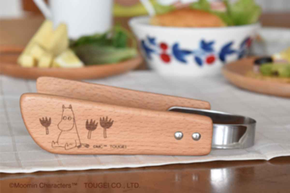 トング 14.5cm ムーミン 木製 ビーチ （ サービングトング 取り分け
