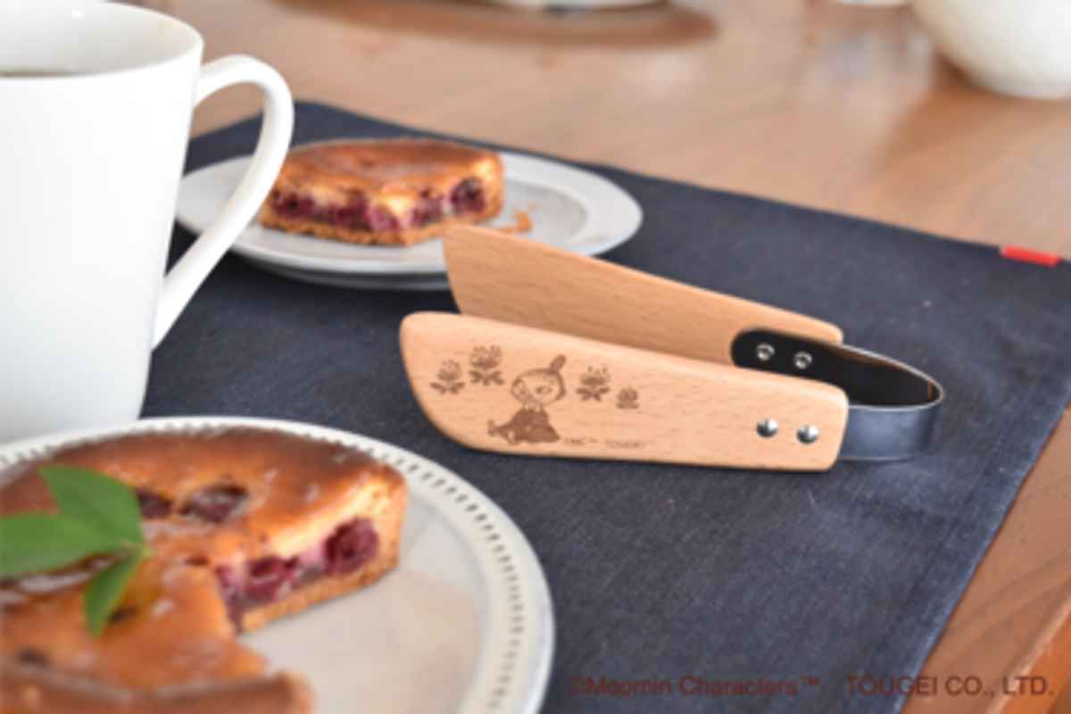 トング 14.5cm ムーミン 木製 ビーチ （ サービングトング 取り分け