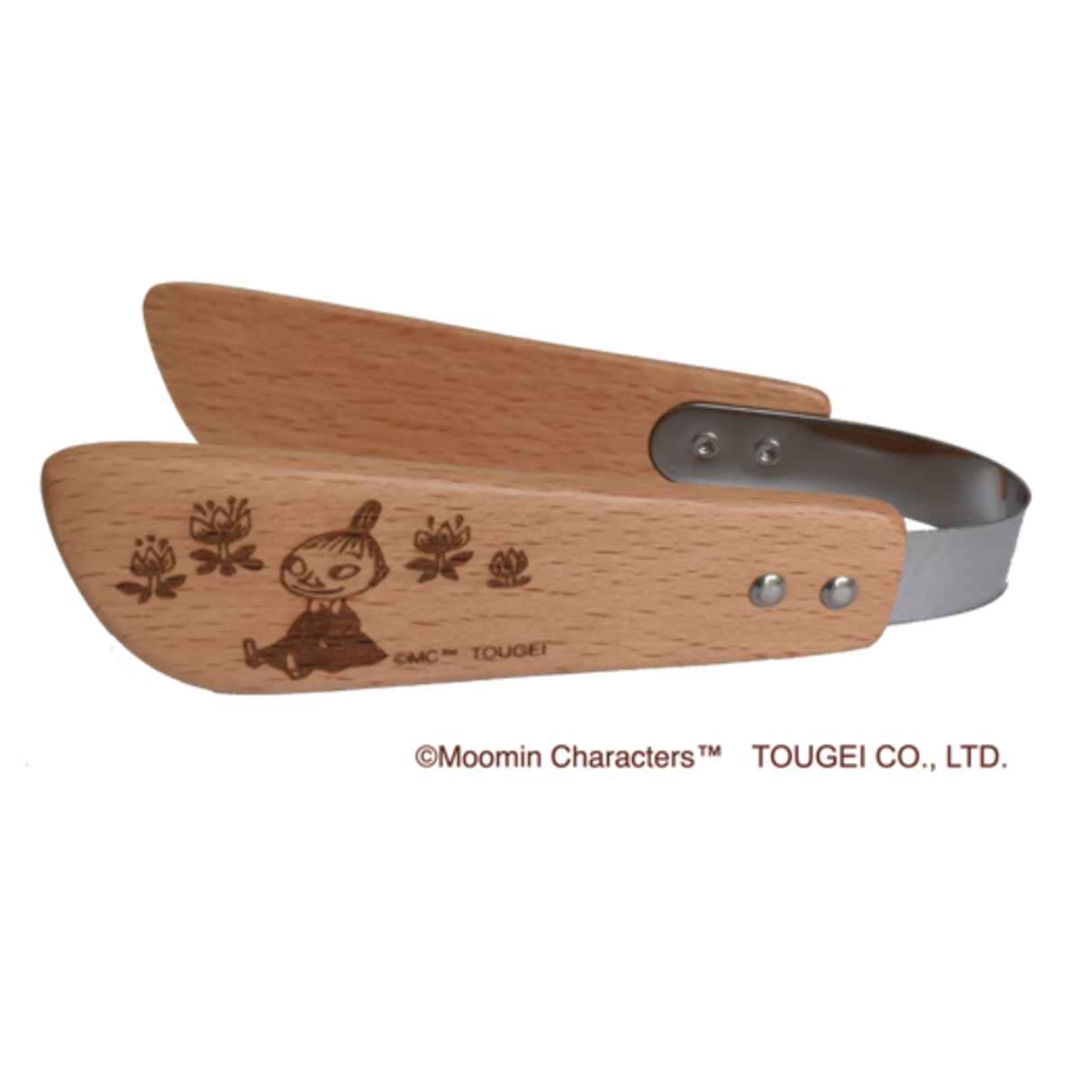 トング 14.5cm ムーミン 木製 ビーチ （ サービングトング 取り分け