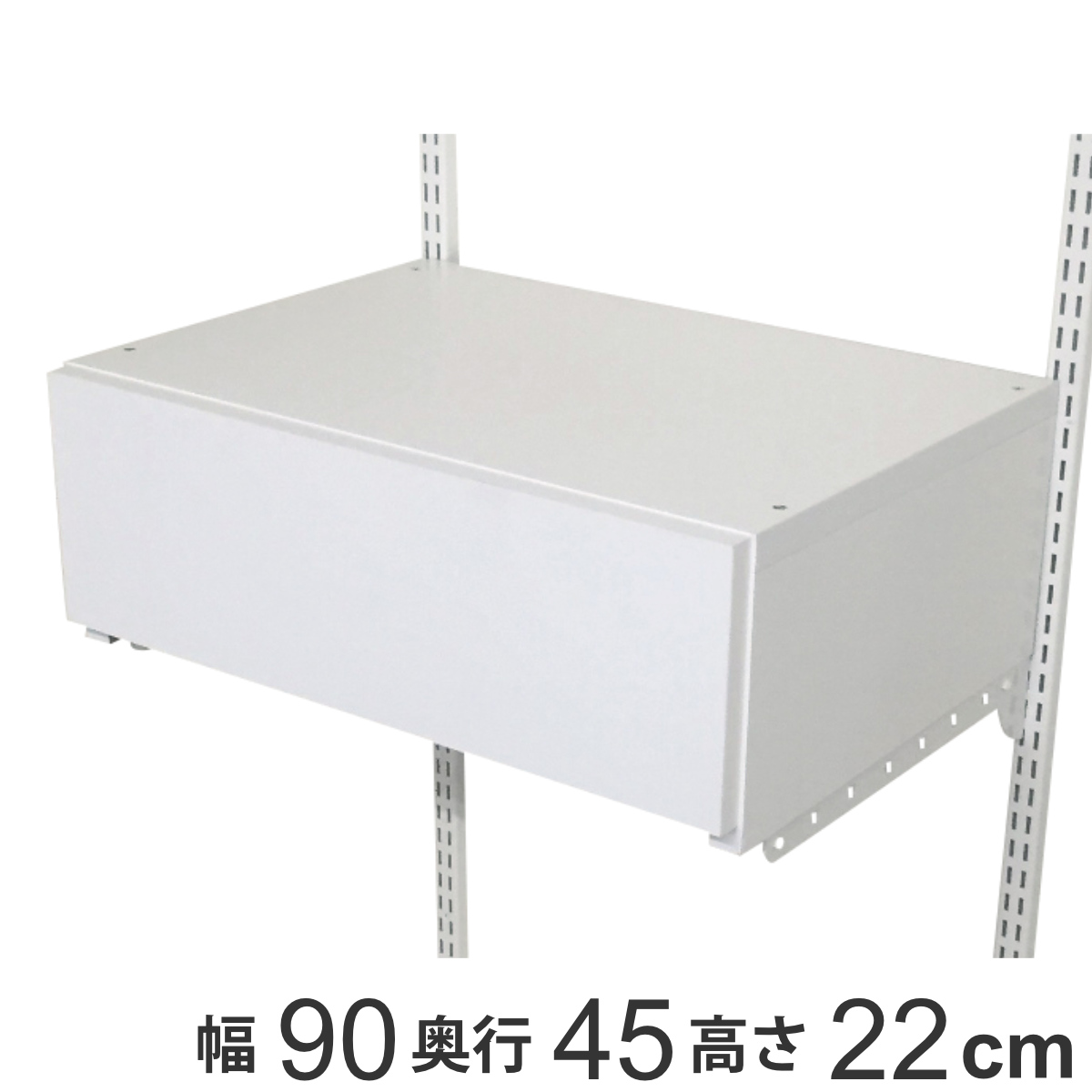 壁面収納 フィットラック 引き出し1段 フラットタイプ 幅90cm （ パーツ オプション 部品 DIY 収納 小物収納 小物入れ 引き出し 壁掛け ）