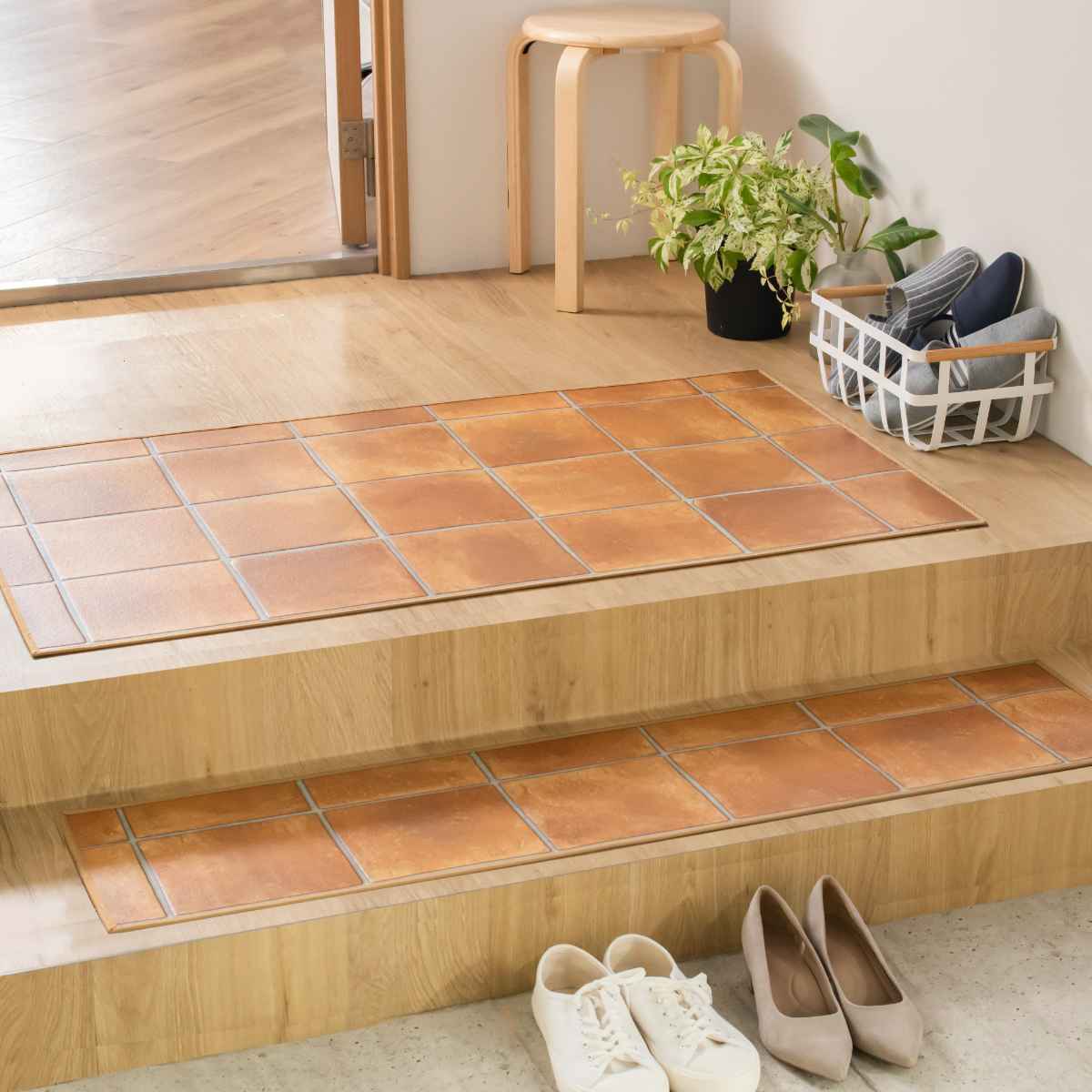 玄関マット 室内用 30×90cm テラコッタ...の詳細画像2