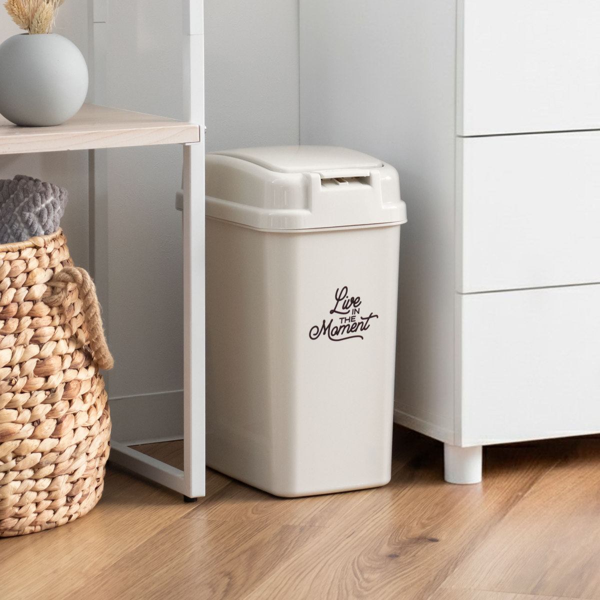 平和工業 ゴミ箱 12L プッシュペール アースカラー （ ごみ箱 12
