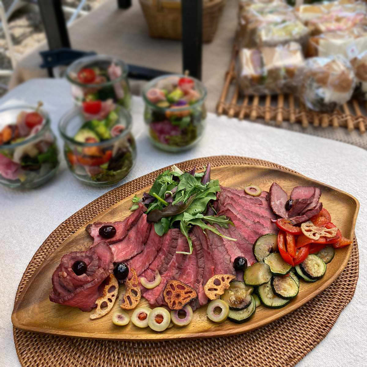 プレート 38.5cm BONO リーフプレート アカシア 木製 （ 皿 お皿 盛り