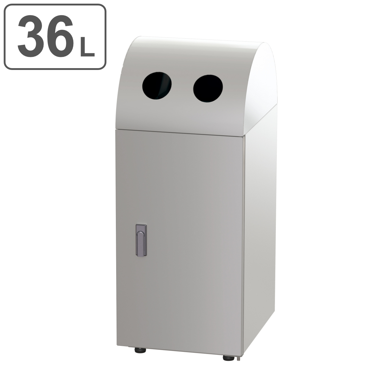 屋内用ゴミ箱 業務用ダストボックス 36L 幅35cm ビン・カン用タイプ リサイクルトラッシュ ステンレスヘアライン仕上げ （ 法人限定 ゴミ箱 ダストボックス ）