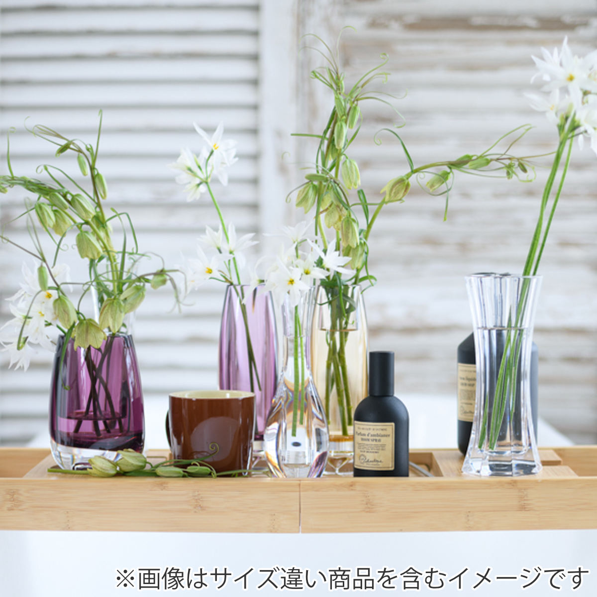 花瓶 割れないガラス PVスリムベーススクエア （ 花びん 花器 フラワー