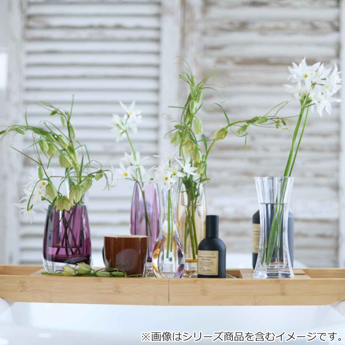 花瓶 割れないガラス PVフラワベース WH 高さ24cm （ 花びん 花器