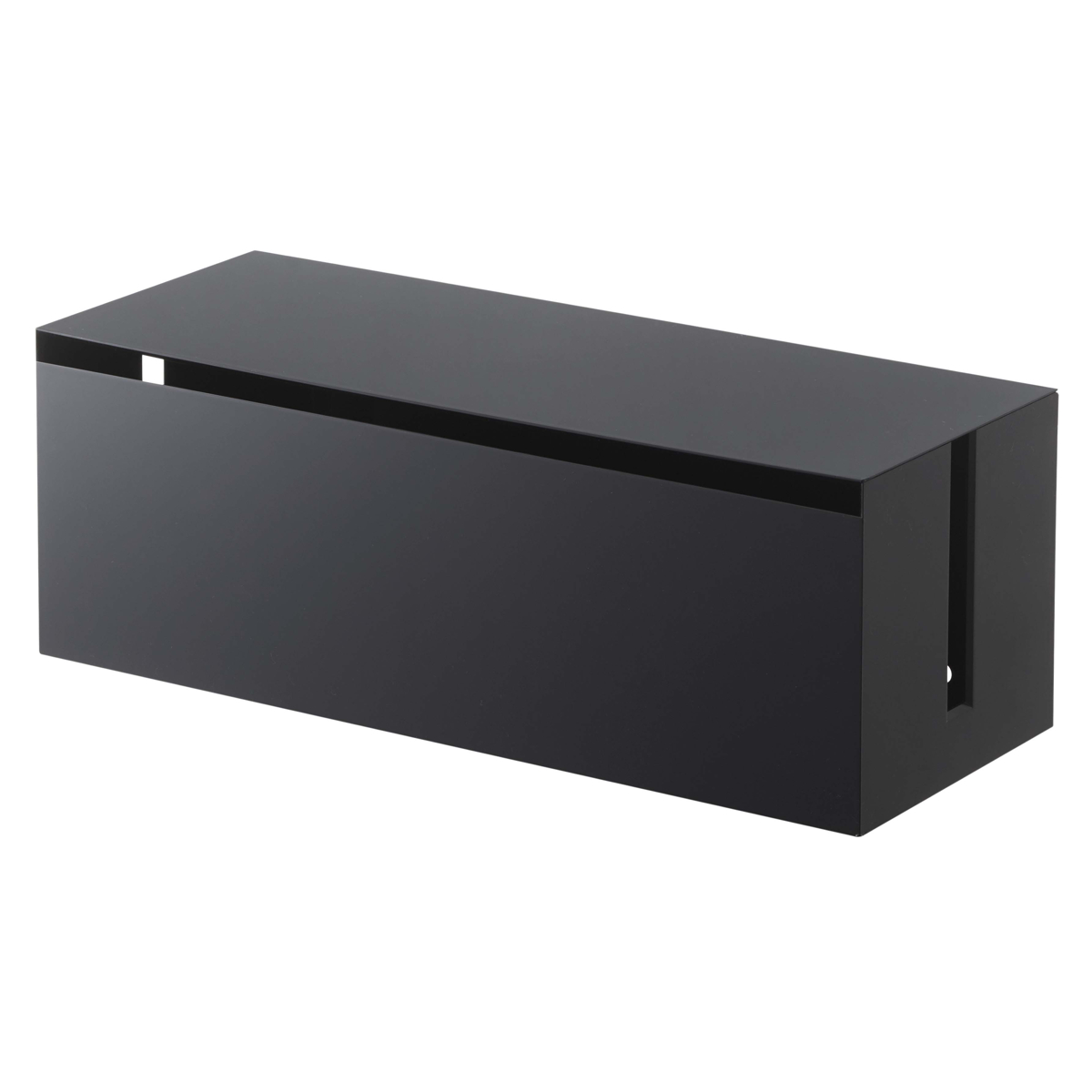 ブラック ケーブルボックス 長方形 山崎実業 smart テレビ裏ケーブルボックス スマート （ 4903208049870