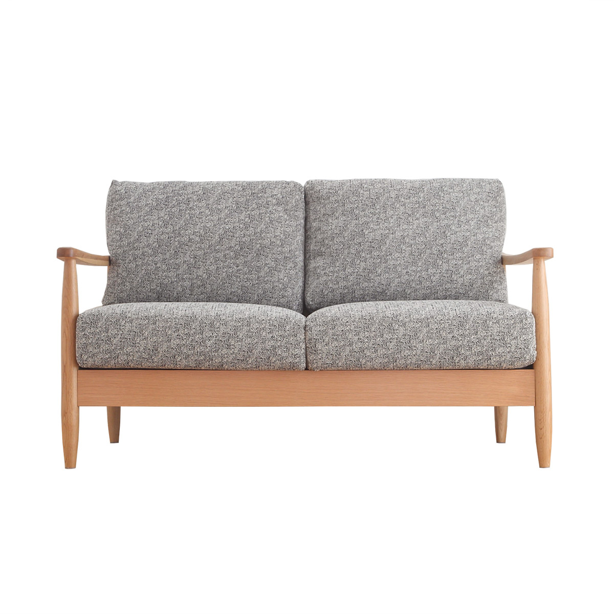 ソファ 二人掛け 幅136cm 木製 洗えるカバー ファブリック （ 開梱設置