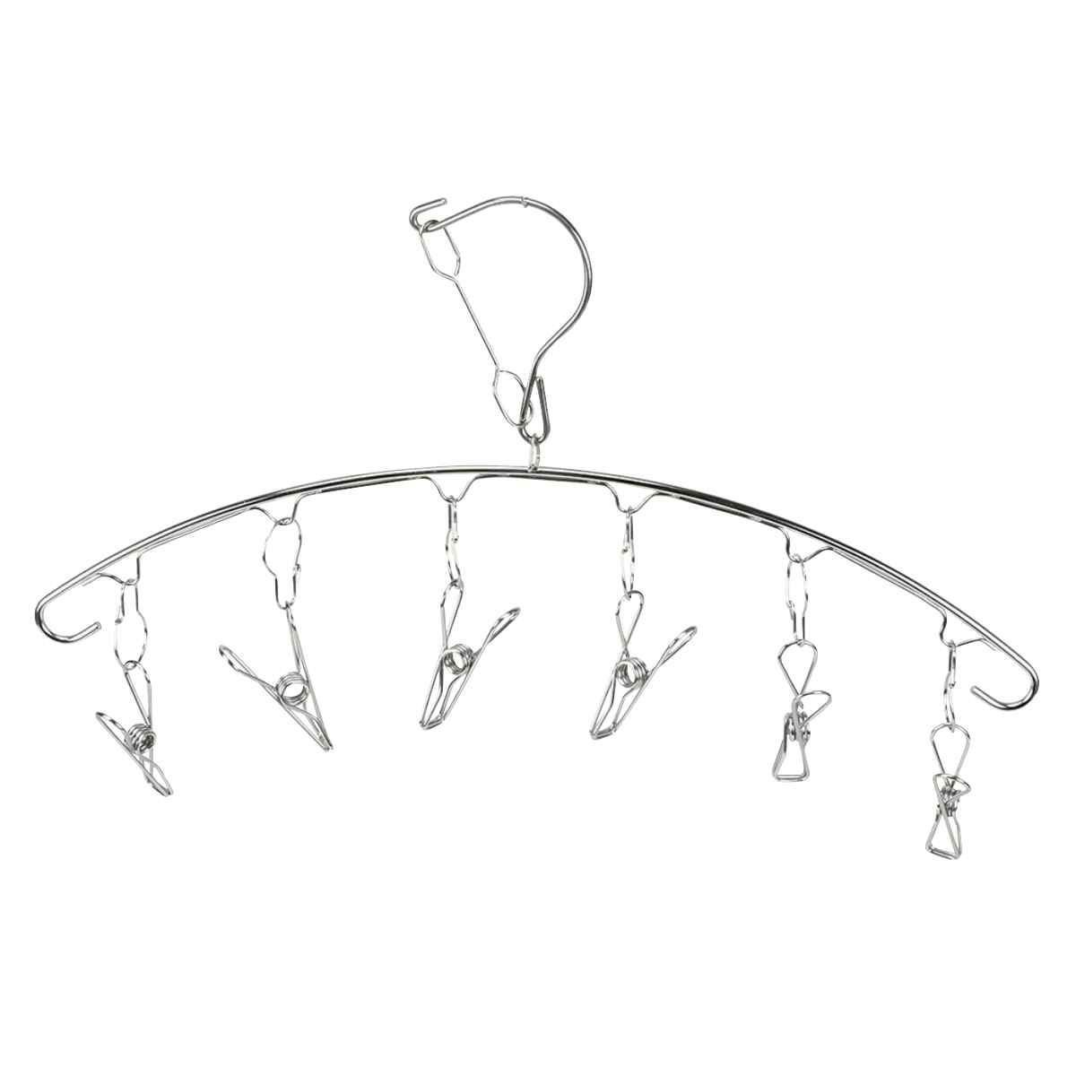 ハンガー ステンレス メタリア ピンチハンガー 6ピンチ （ 洗濯 洗濯ピンチ ピンチ コンパクト 洗濯ばさみ ）